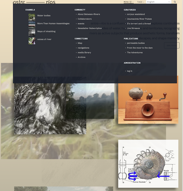 Image: Menu of resources at entre-rios.net